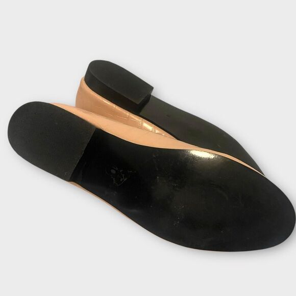 Vaila Reese Crocodile Texture Loafers Creamer Sz 10 Office Elegance - Picture 6 of 14